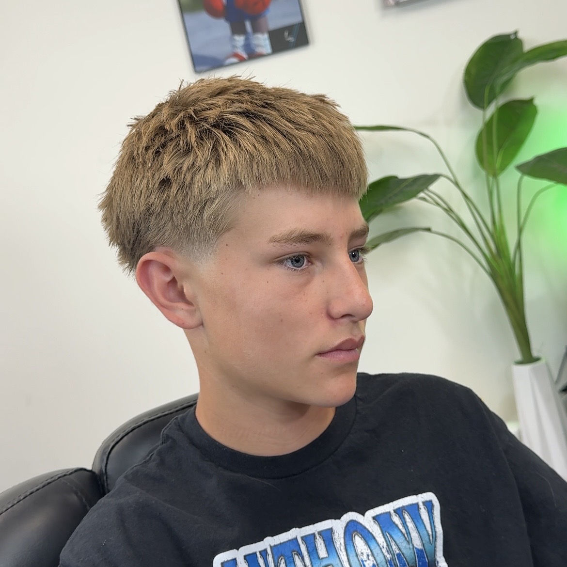 Textured crop haircut with clean fade